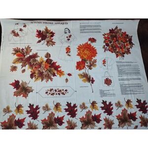 Vintage Autumn Foliage‎ Fabric Applique Panel VIP Cranston Print Works